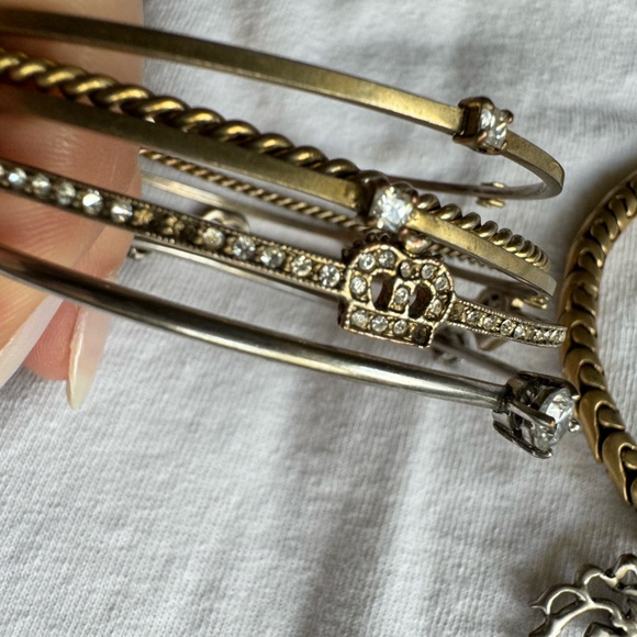 Juicy Couture Y2K Bangle barcelet set with JC charm - Picture 6 of 8